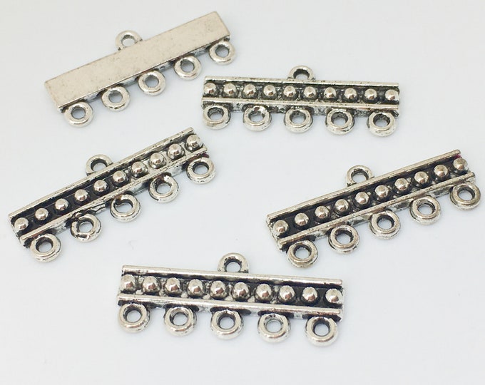10pc 30x12mm antique silver finish metal bar links-R312