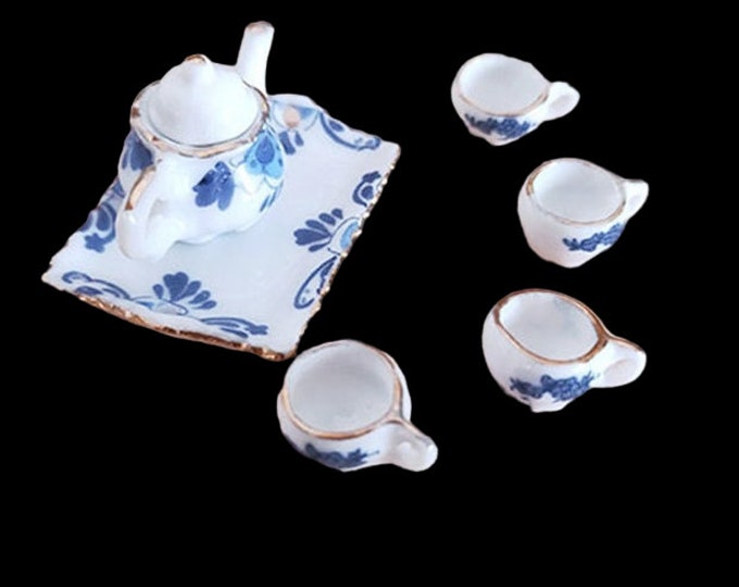 7pc Doll house Mini Porcelain Tea Set