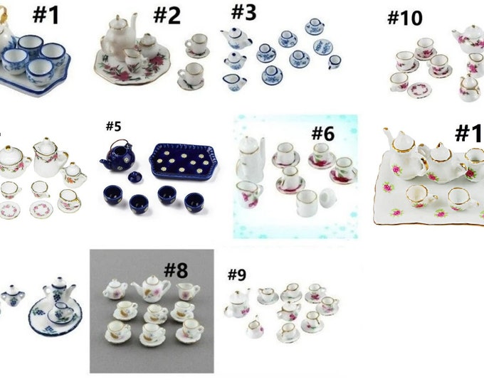 Miniature Decorative Porcelain Doll House Tea Set -pls select your style