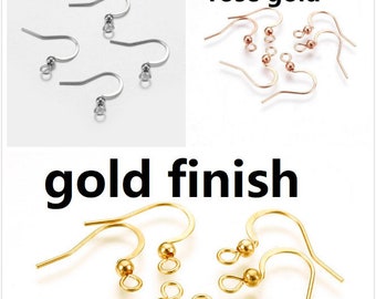 10pc 18x16mm stainless steel earring hooks-pls pick a color