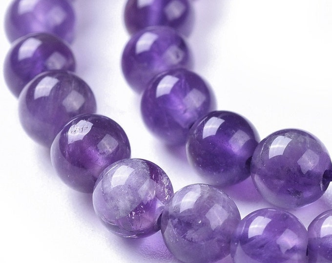 1 strand 15 inch Round  Amethyst Beads Strand 8mm