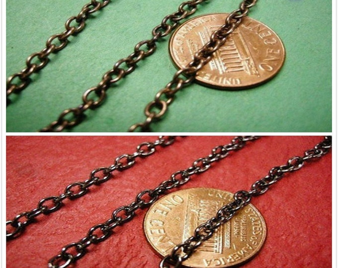 5 feet 4x3mm  metal chain-pls pick a color