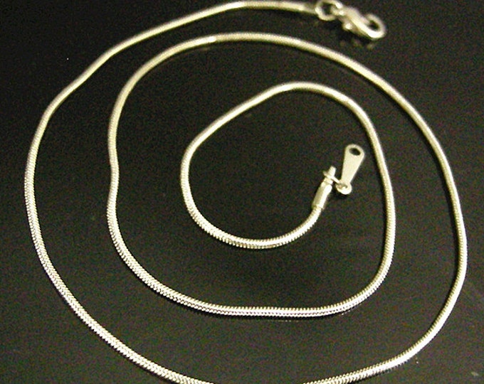 4pc 17 inch platinum look snake style ready to wear necklaces-7591A