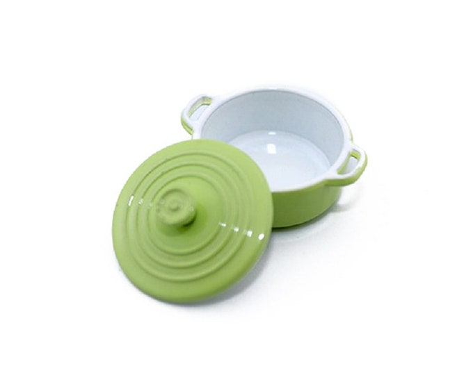 Dollhouse Miniature Miniature Alloy  Cooking Pot, for Dollhouse Accessories Pretending Prop Decoration