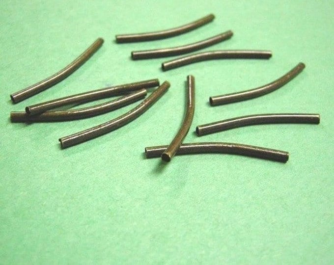 50pc antique bronze finish nickel free metal tube bead-5239