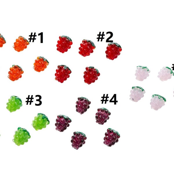 1pc 15x13mm handmade grape shape lampwork glass beads-Pls pick a color