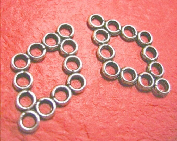 6pc antique silver finish lead nickel free connector-3497