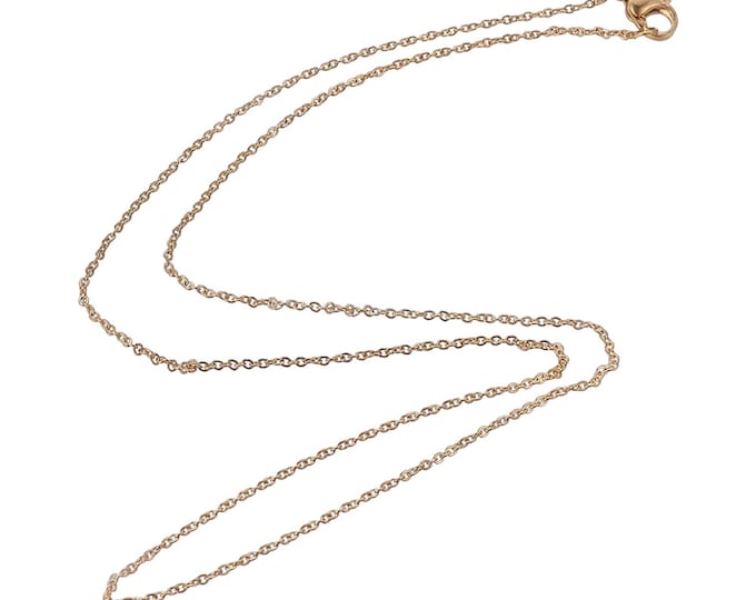 Wholesale 10 pc of 17.7 inches  stainless steel  small link cable chain necklaces, Gold finish or Rose Gold finish