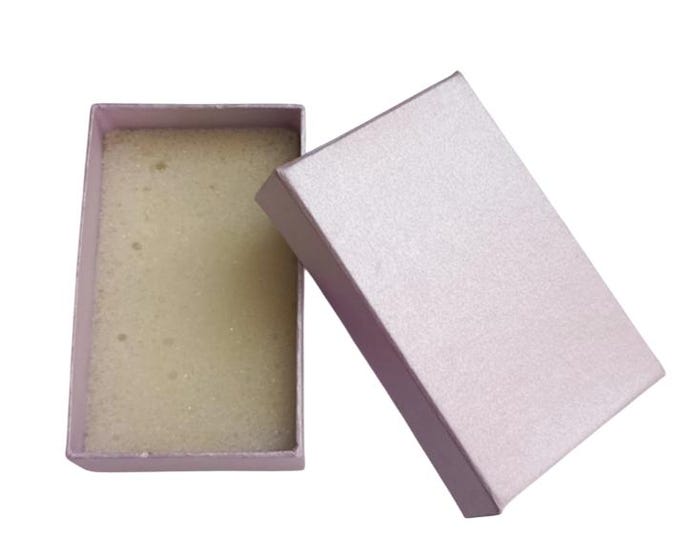 10 pcs 3.15 x 1.97 x 1" Sponge Filled Kraft Presentation Jewelry Boxes, Paper Gift and Display Retail Craft Storage Ring Earring