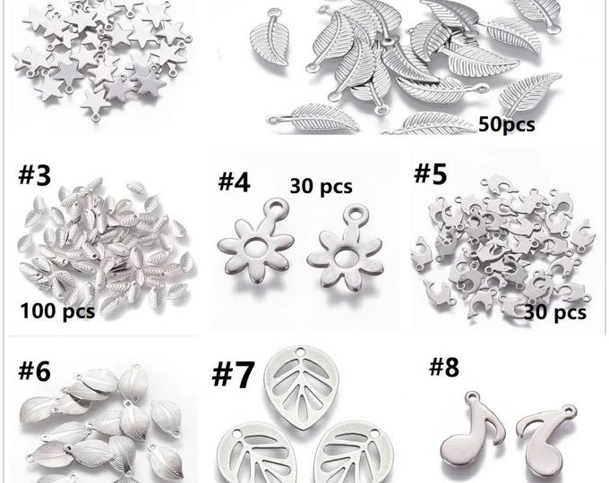 Chic 304 Stainless Steel Charms - Choose Your Preferred Pattern for Stylish Accessories!