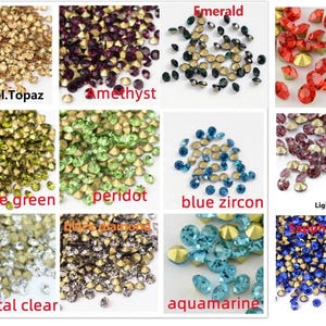 Wholesale 720pc Machine Cut Pointed back Foil Rhinestone SS22 5mm-pls pick a color