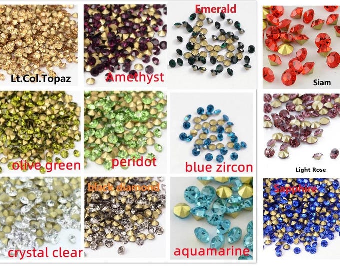 Wholesale 720pc Machine Cut Pointed back Foil Rhinestone SS22 5mm-pls pick a color
