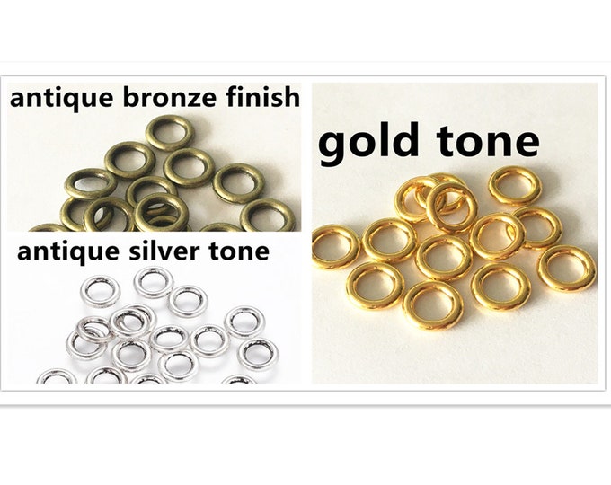 50pc 8mm  metal smooth ring-pls pick a color