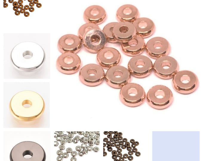 20pc  brass made spacer beads- please pick a size and color