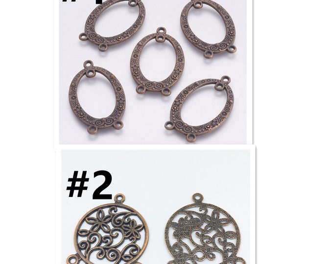 6pc antique copper finish metal chandelier components-pls pick a style