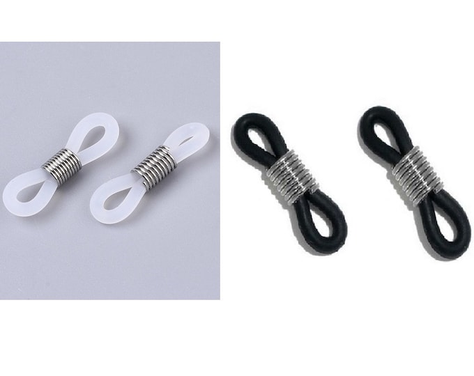 40 Rubber Connectors for Glasses Holder Necklace Chain 20x5mm-pls pick a color