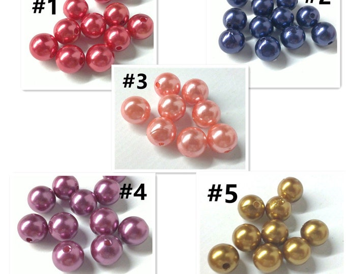 12pc  12mm Acrylic Imitation Pearl Style Beads-pls pick a color