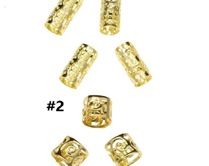24pc gold finish iron made large hole wraps- Pls pick a style