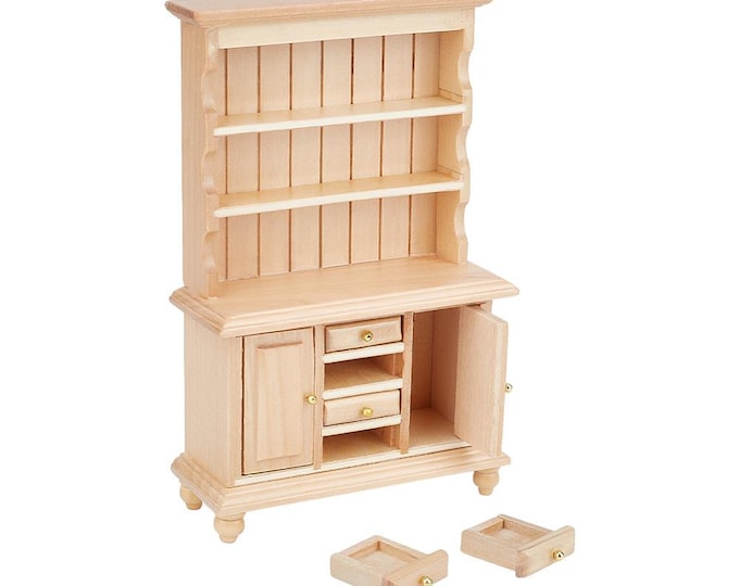 1/12 Scale Miniature Wooden Bookshelf 3 Layers Miniature Bookcase for Mini Wood Bookcase Model Mini House