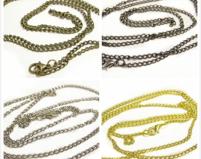 Wholesale 12 of 30 inch ready to wear twisted necklace chain-pls pick a color