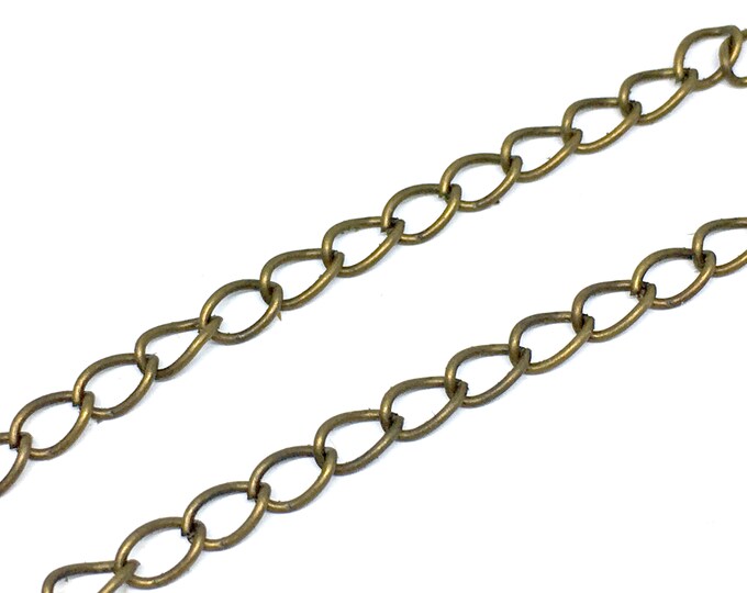 5 feet 5.5x3mm antique bronze finish twisted chain-5008