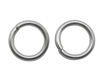 100pc stainless steel unsoldered open jump rings -Pls pick a size