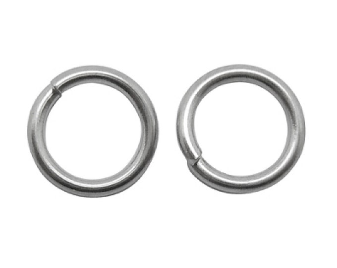 100pc stainless steel closed but unsoldered open jump rings -Pls pick a size