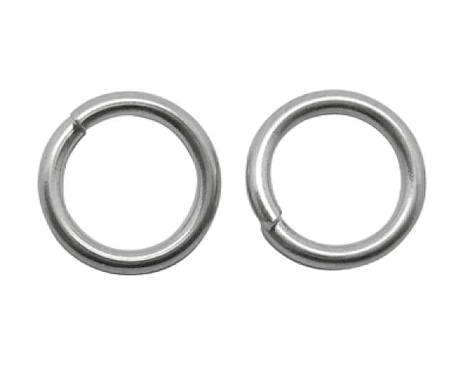 100pc stainless steel unsoldered open jump rings -Pls pick a size