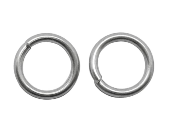 100pc stainless steel closed but unsoldered open jump rings -Pls pick a size