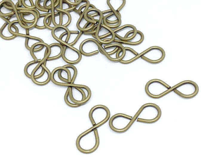 50pc 15.5x6mm antique bronze finish brass made connectors-BB132