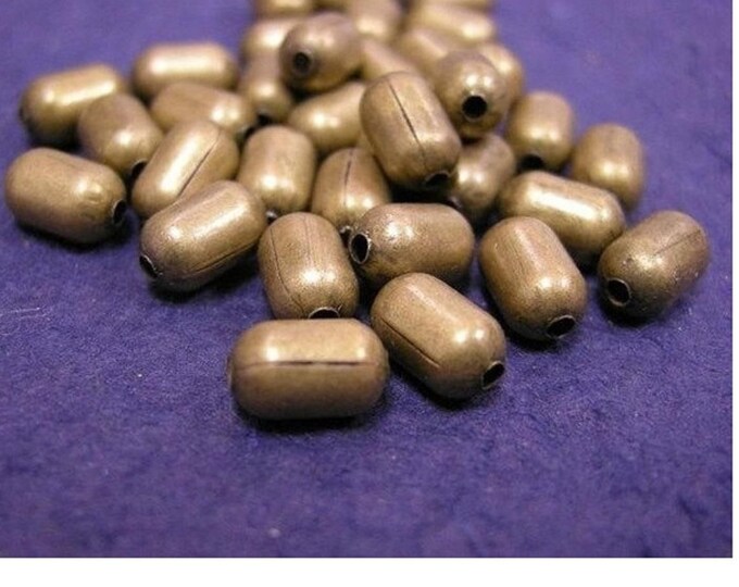 50pc 8x4mm antique bronze metal bamboo beads-6993