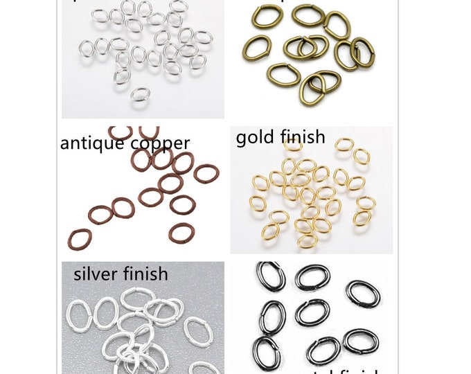 100pc 5x4mm  oval jump rings-pls pick a color