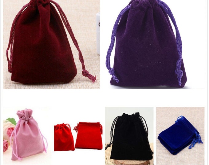 6 pcs 11.5x10cm velvet  gift bag pouches-pls pick a color
