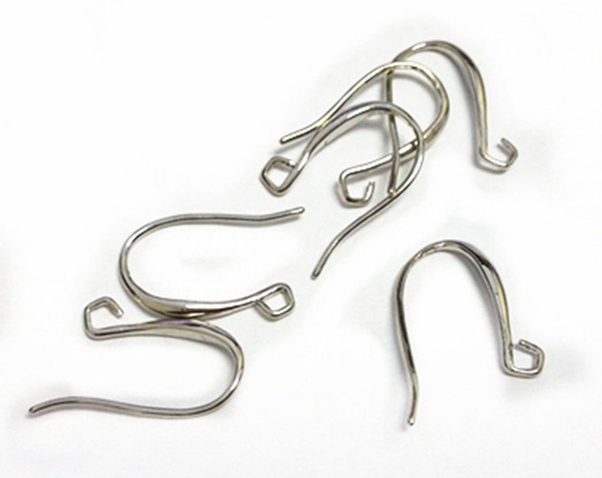 6pc(3 pairs) platinum look brass made earring hooks-7606M