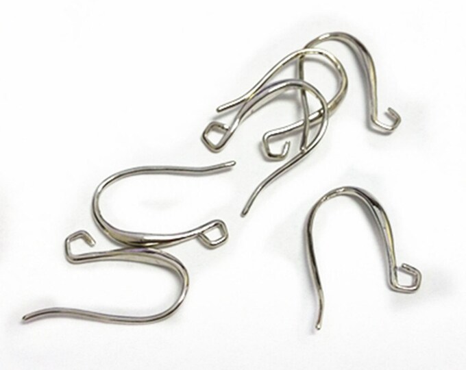 6pc(3 pairs) platinum look brass made earring hooks-7606M