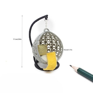 Miniature Hanging Egg Chair with Cushion – 1pc Dollhouse Furniture