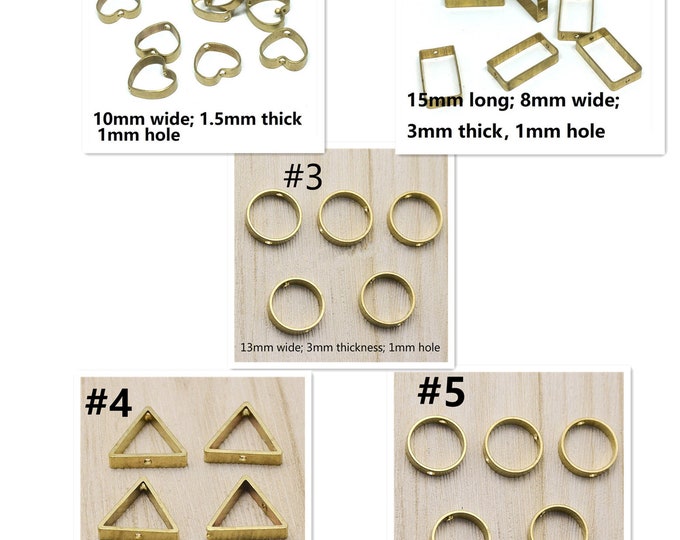 10pc brass made assorted links -pls pick a style