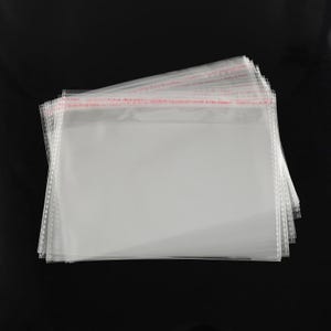 200 Clear Self Adhesive Seal Plastic Bags, cellophane bags-pls pick a size 6.69x4.33 inches