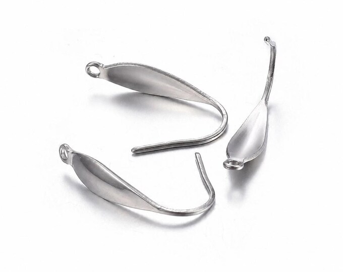 10pc 304 Stainless Steel Earring Hooks-LL637