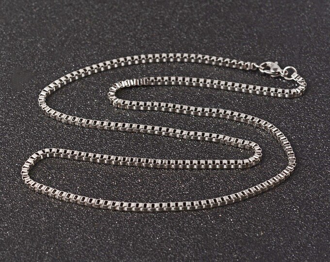 Wholesale 5pc  stainless steel Box Chains Necklace 21.5"-LL1383