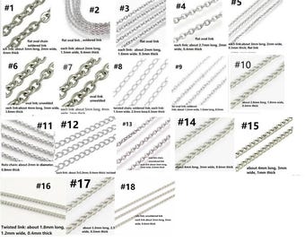 2 meters  stainless steel Made link chain-pls pick a style