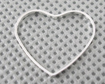 Set of 24 Charming 13.5mm Brass Heart Shape Links - Choose