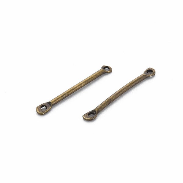 50pc 20mm antique bronze finish iron bar links-5142A