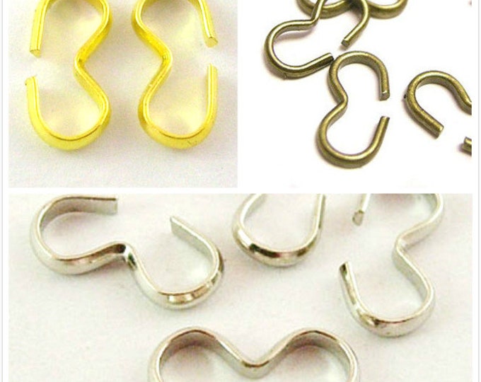 50pc  14x7mm metal 3 shape clasps/quick links-pls pick your color