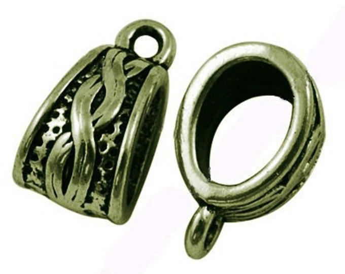 10pc antique bronze finish fancy hanger links-1083