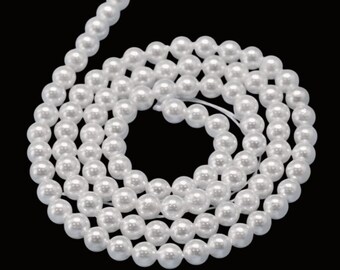 Round Shell Pearl Bead Strand 3mm, full strand, about 130pcs