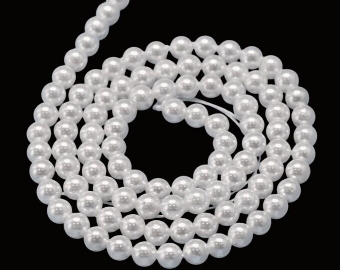 Round Shell Pearl Bead Strand 3mm, full strand, about 130pcs