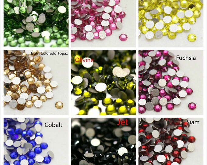 Wholesale 1440pcs  High Quality Flatback Rhinestone SS10-pls pick a color