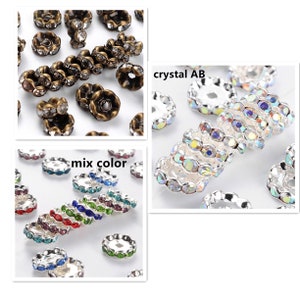 8pc 12mm brass made Wavy Edge rhinestone beads-pls pick a color