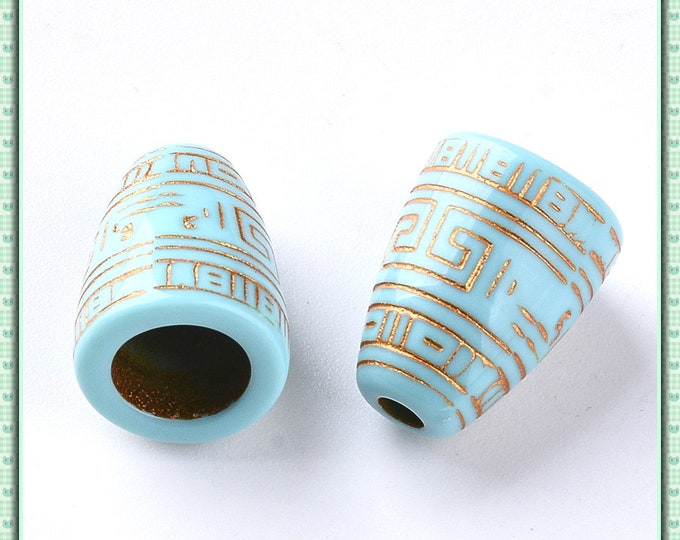 10pc 16x12mm cone shape acrylic bead caps-7353